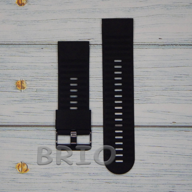 Силіконовий ремінець Quick Fit 26mm для Garmin Чорний