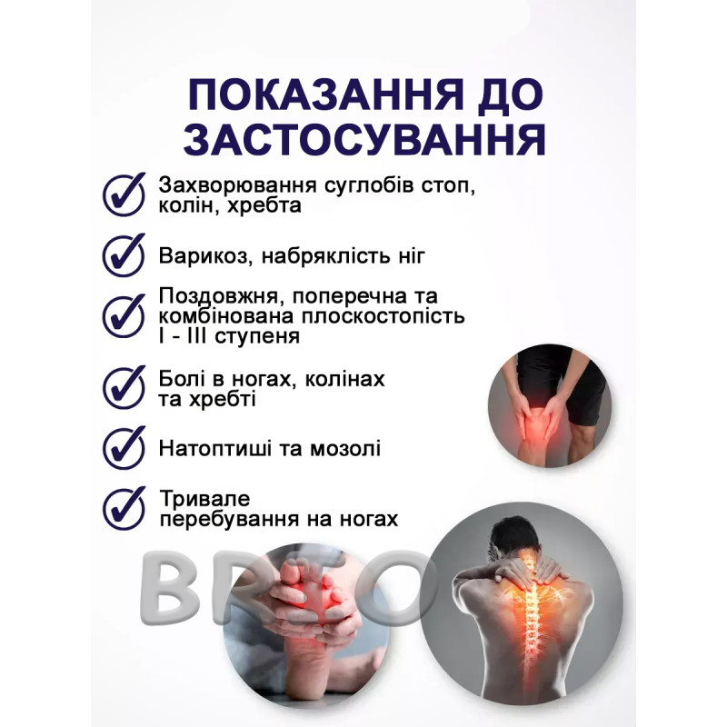 Гелеві ортопедичні устілки від п'яткової шпори — зменшення болю та амортизація 41-42