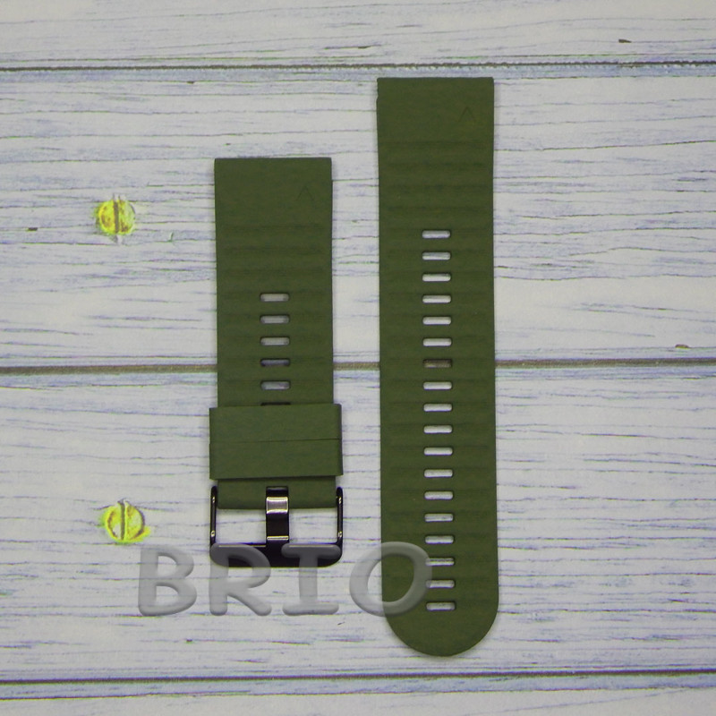 Силіконовий ремінець Quick Fit 26mm для Garmin Темно-зелений