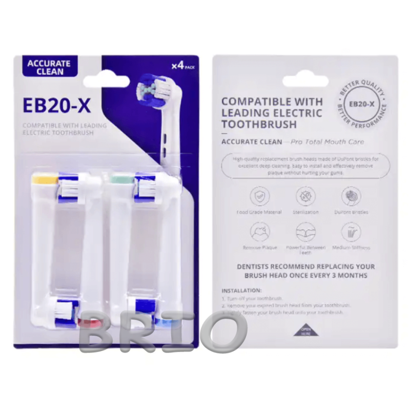 Насадки середньої жорсткості EB20-X для електрощітки Braun Oral-B