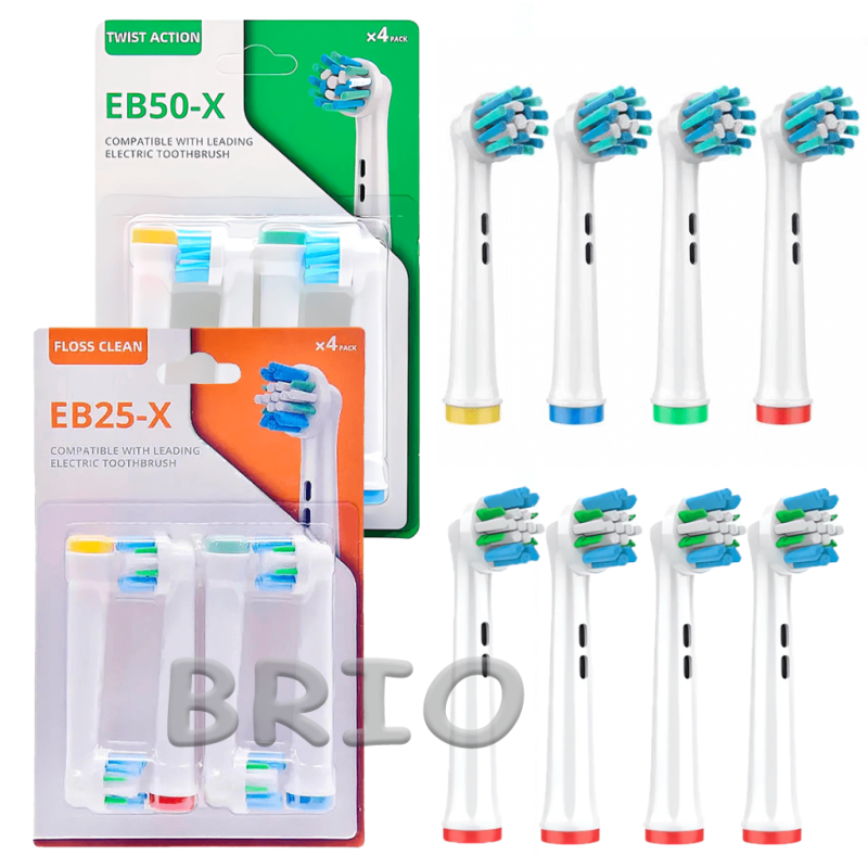 Комплект змінних насадок EB50-X Cross Action і EB25-X Floss Action до електрощітки Oral-B