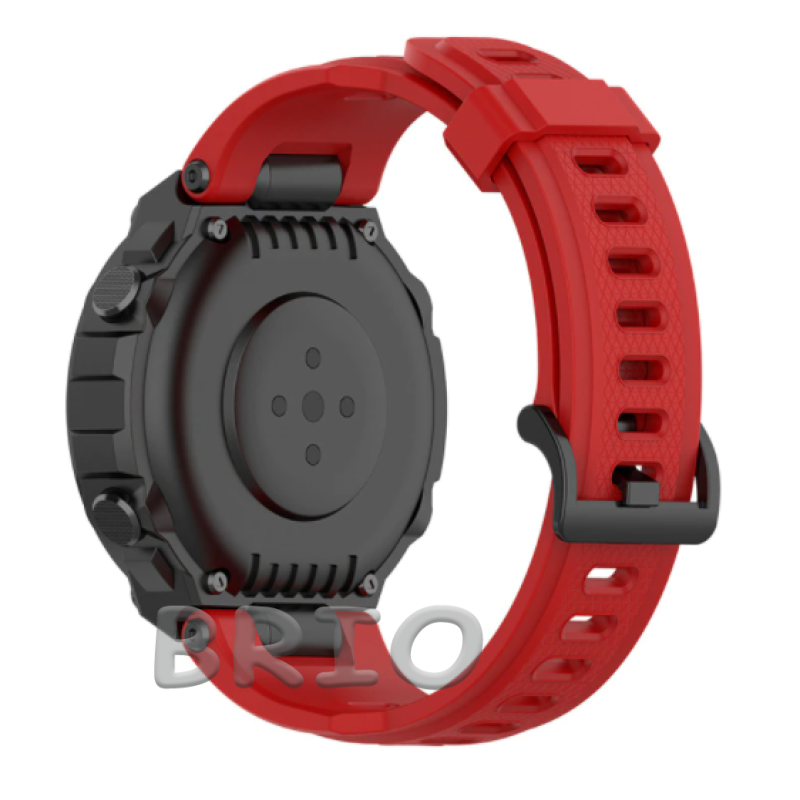 Ремінець силіконовий червоний для Amazfit T-Rex та T-Rex Pro з викрутками
