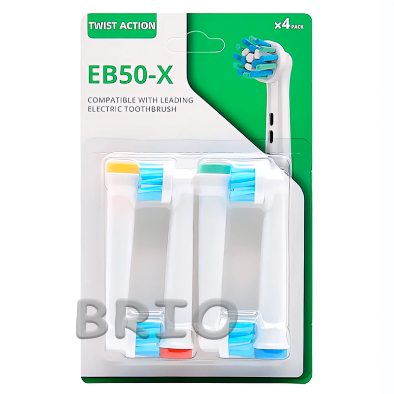 Комплект з 8 змінних насадок EB50-X Cross Action і EB18-X 3D White для електрощітки Oral-B Braun