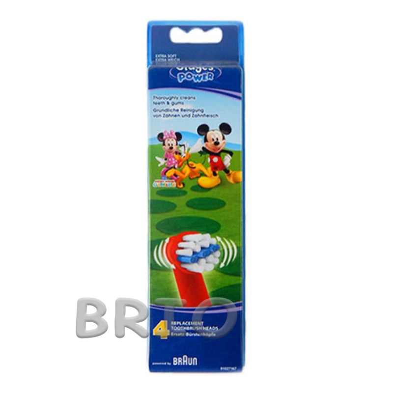 Насадки дитячі Oral b Kids Stages Power Mickey Міккі Маус EB10 змінні для електричної зубної щітки