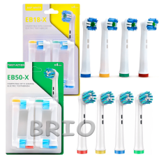 Комплект з 8 змінних насадок EB50-X Cross Action і EB18-X 3D White для електрощітки Oral-B Braun