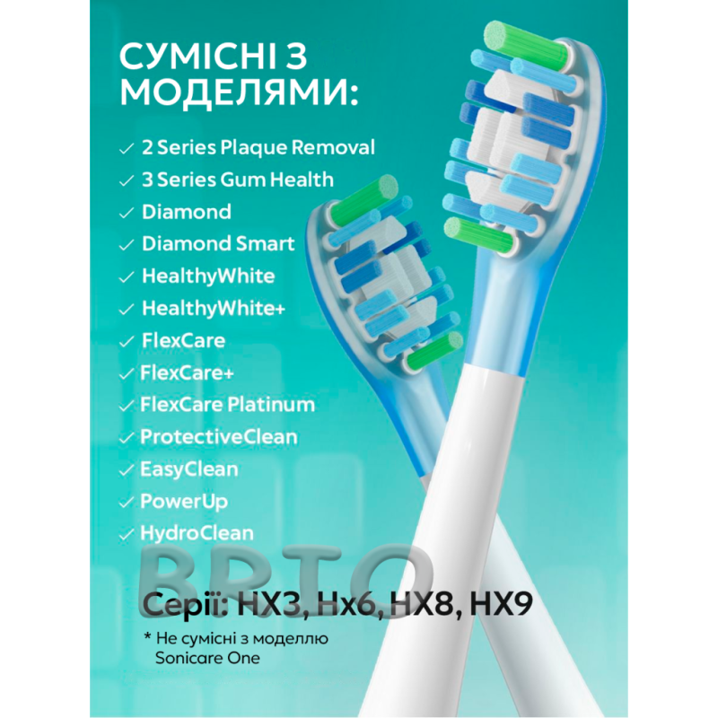 Насадки для електричної щітки Philips Sonicare C3 білі змінні насадки набір 4 шт