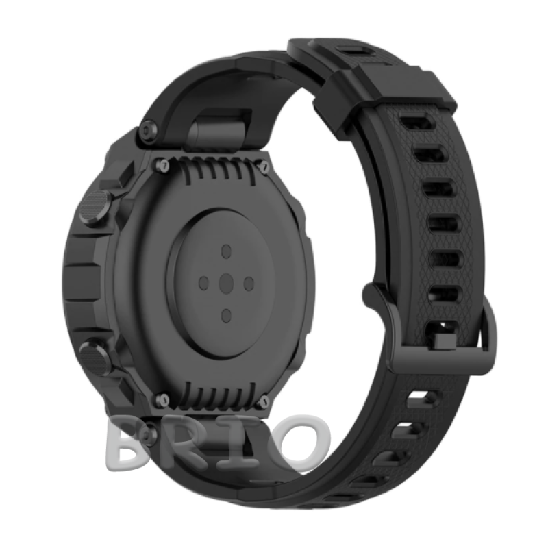 Ремінець силіконовий чорний для Amazfit T-Rex та T-Rex Pro з викрутками