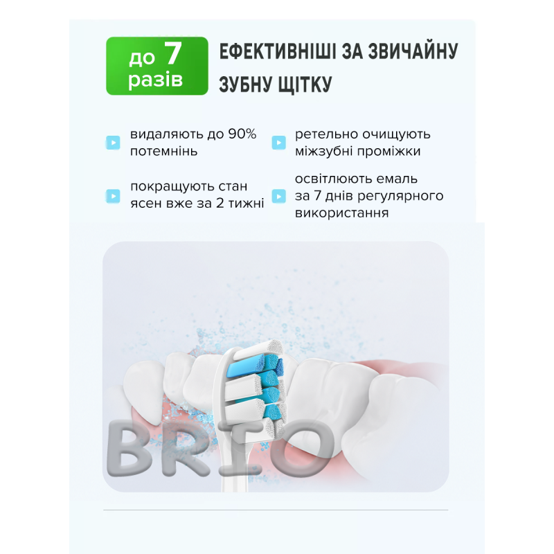 Змінні насадки HX934P для Philips Sonicare G2 (Білі, 4 шт)
