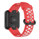 Силіконовий спортивний ремінець для Mi та Redmi Watch 2 Lite (перфорований) червоний-білий