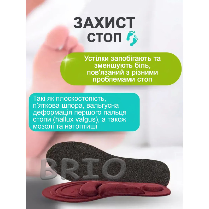 Теплі ортопедичні устілки для максимального комфорту 35-38