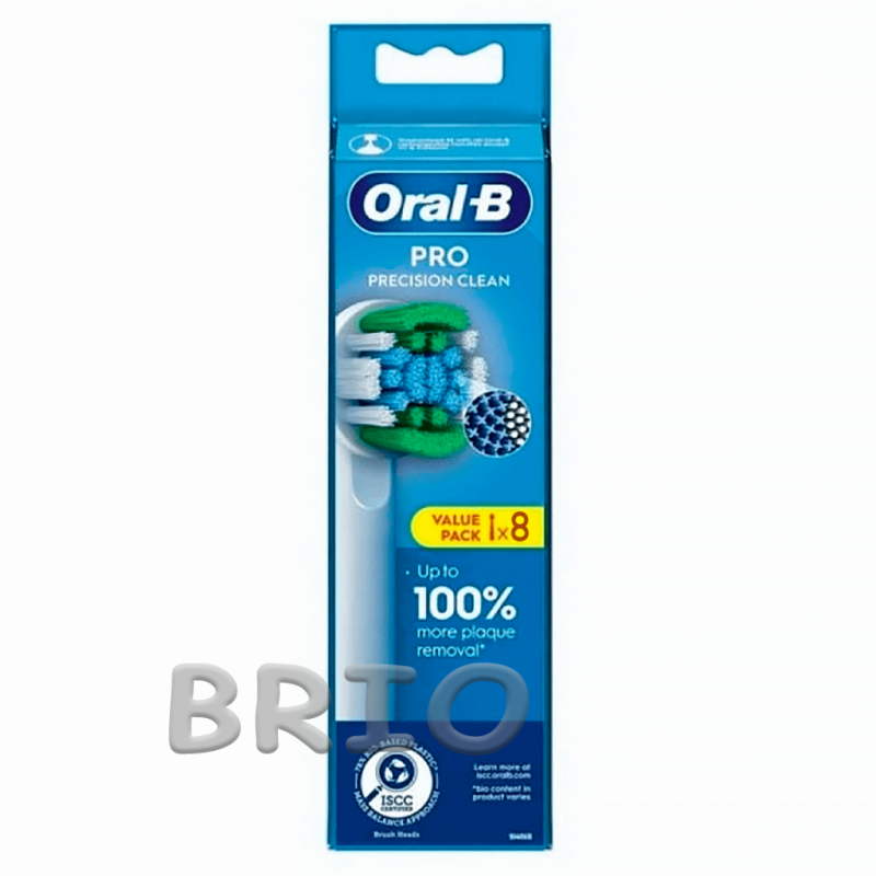 Насадки для Oral b EB20 Precision Clean CleanMaximiser змінні на електрощітку Braun 8 шт