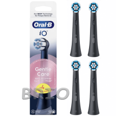 Насадки Gentle Care Black для зубної щітки Oral-B iO 4 штуки