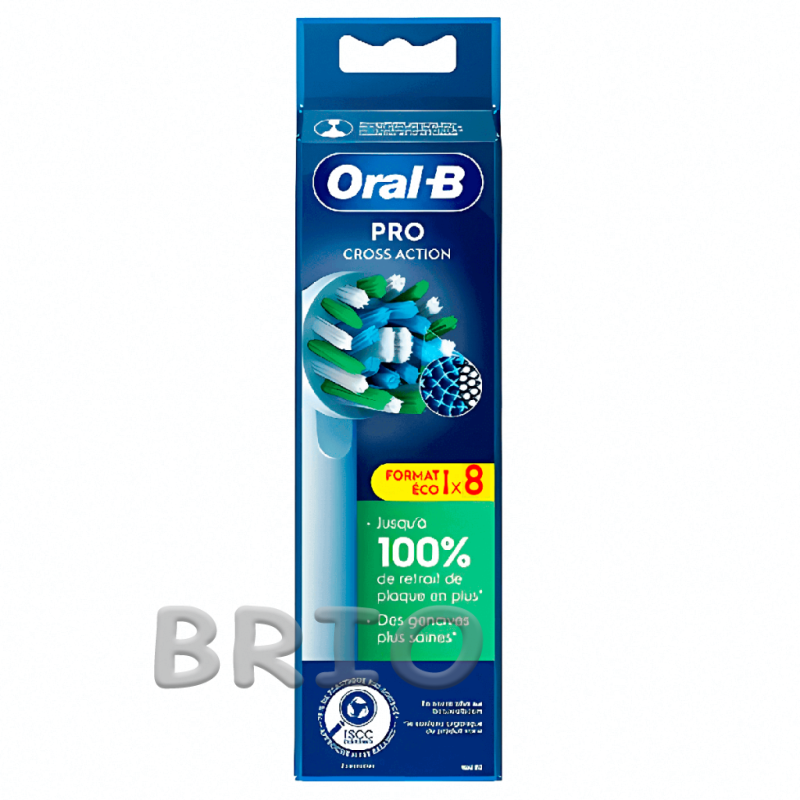 Насадки Oral-B Cross Action EB50 змінні набір 8 штук на електрощітку