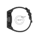 Змінний ремінець для смарт-годинника Amazfit T-Rex 3 Pro (Black, Силікон)