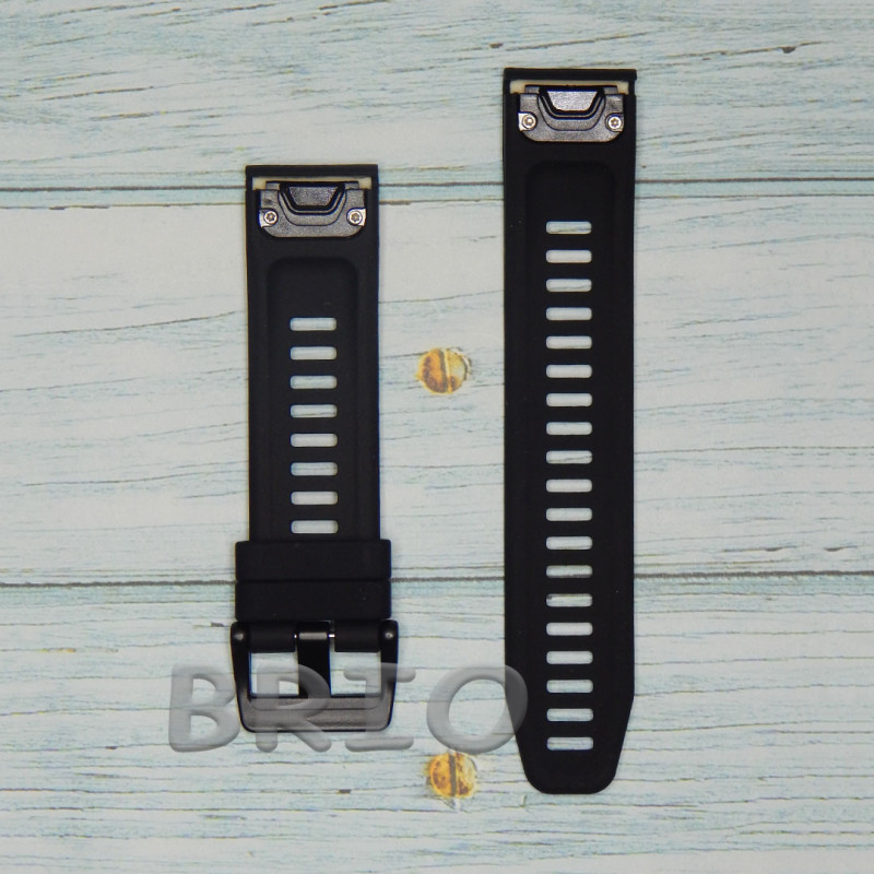 Силіконовий ремінець Quick Fit 26mm для Garmin Чорний