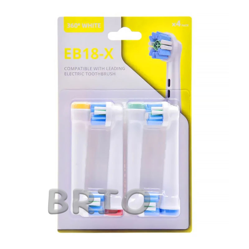 Комплект із 8 насадок EB18-X 3d White для електричних зубних щіток Oral B