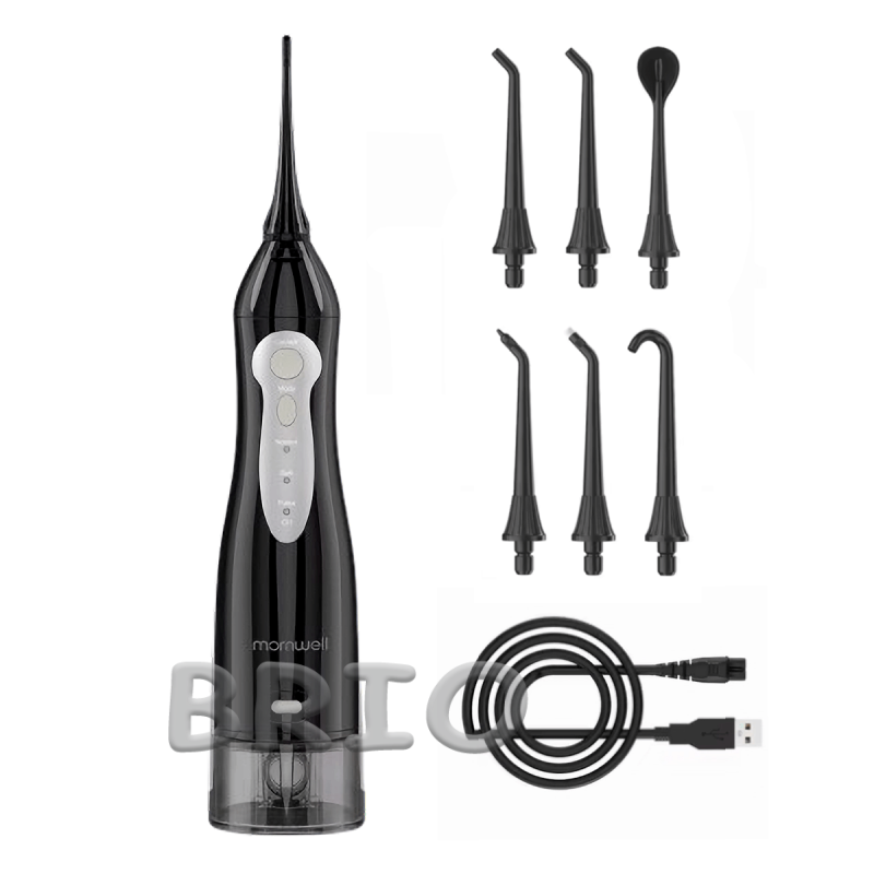 Іригатор портативний Mornwell D52 Black 4 змінні насадки USB зарядка