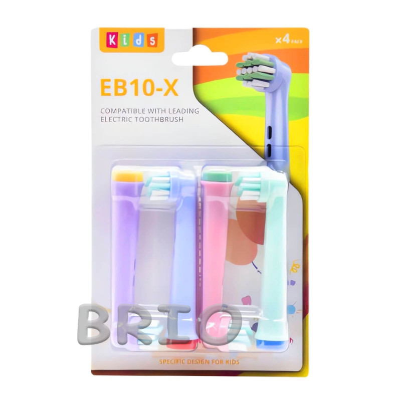 Набір із 8 дитячих насадок EB10-X для зубної щітки Oral B Braun Junior Kids