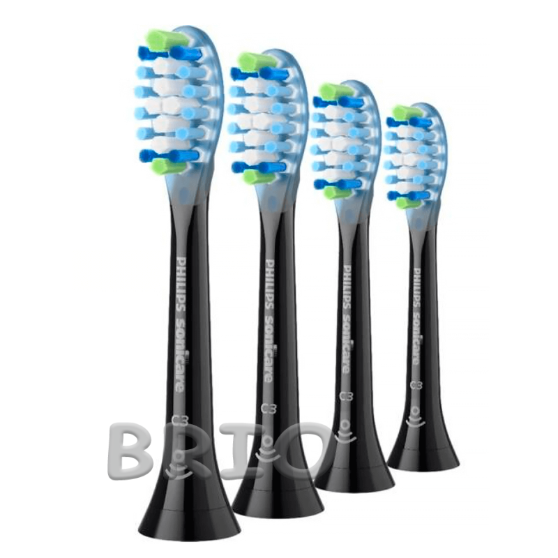 Насадки Philips C3 для зубної щітки Sonicare Premium Plaque Defence Чорні 4 шт набір