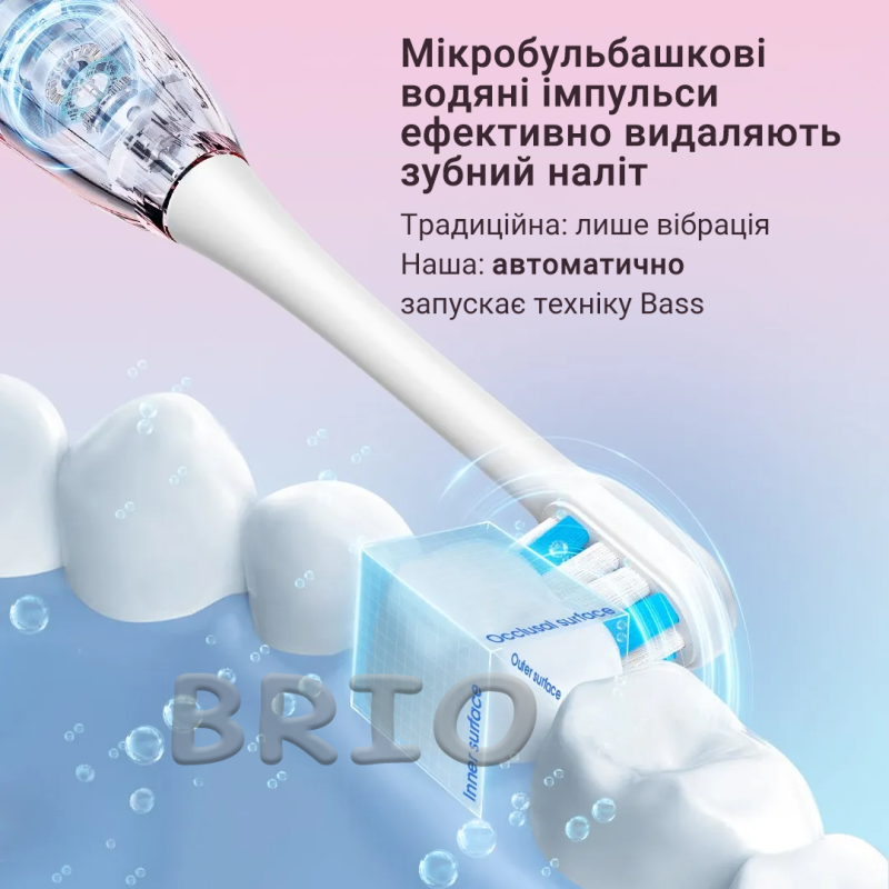 Комплект змінних насадок для звукової щітки h2ofloss SonicSweep (2 шт, White)