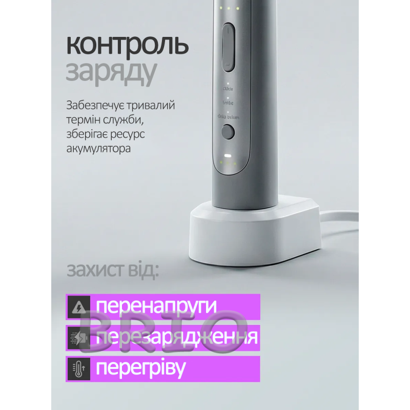 Зарядний пристрій база для електричної зубної щітки Philips Sonicare HX6100 білий