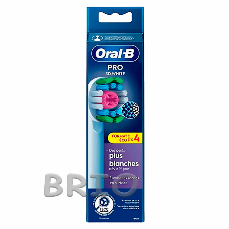 Змінні насадки Oral-B 3D White Pro для електричної зубної щітки, 4 шт