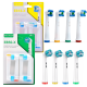 Комплект з 8 змінних насадок EB50-X Cross Action і EB18-X 3D White для електрощітки Oral-B Braun