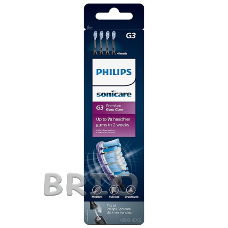 Насадки для зубної щітки Philips Sonicare G3 Premium Black HX9054