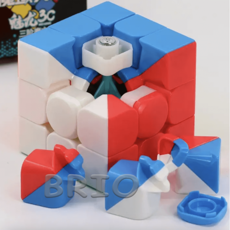 Кольоровий кубик-рубік 3 на 3 без наклейок Moyu Meilong 3C Stickerless