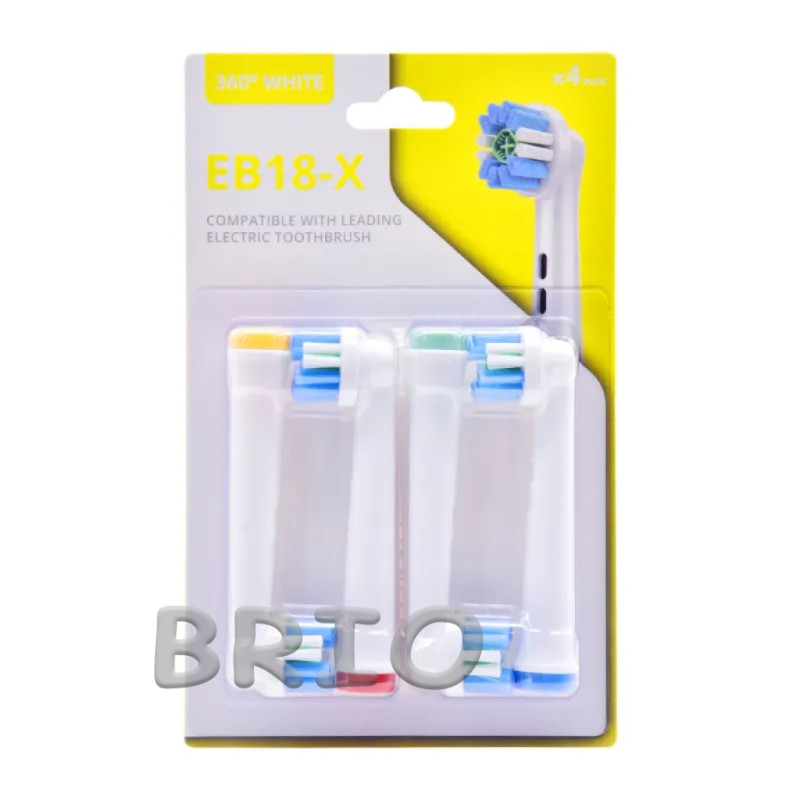 Комплект з 8 змінних насадок EB50-X Cross Action і EB18-X 3D White для електрощітки Oral-B Braun