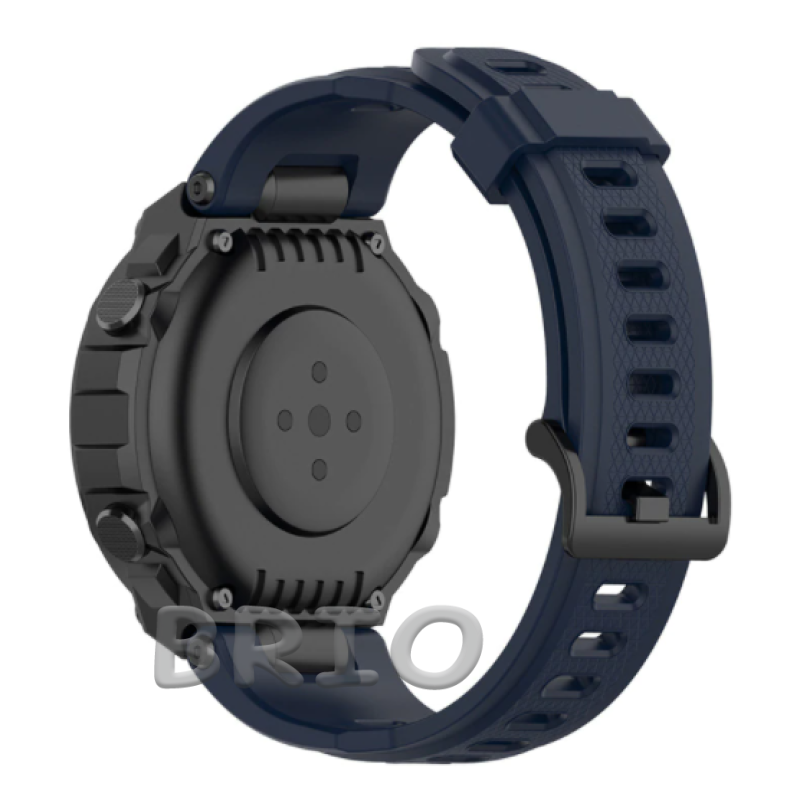 Ремінець силіконовий темно-синій для Amazfit T-Rex та T-Rex Pro з викрутками
