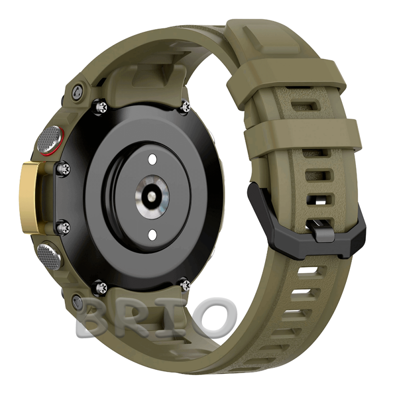 Ремінець для смарт-годинника Amazfit T-Rex 2 силіконовий з викруткою темно-зелений	