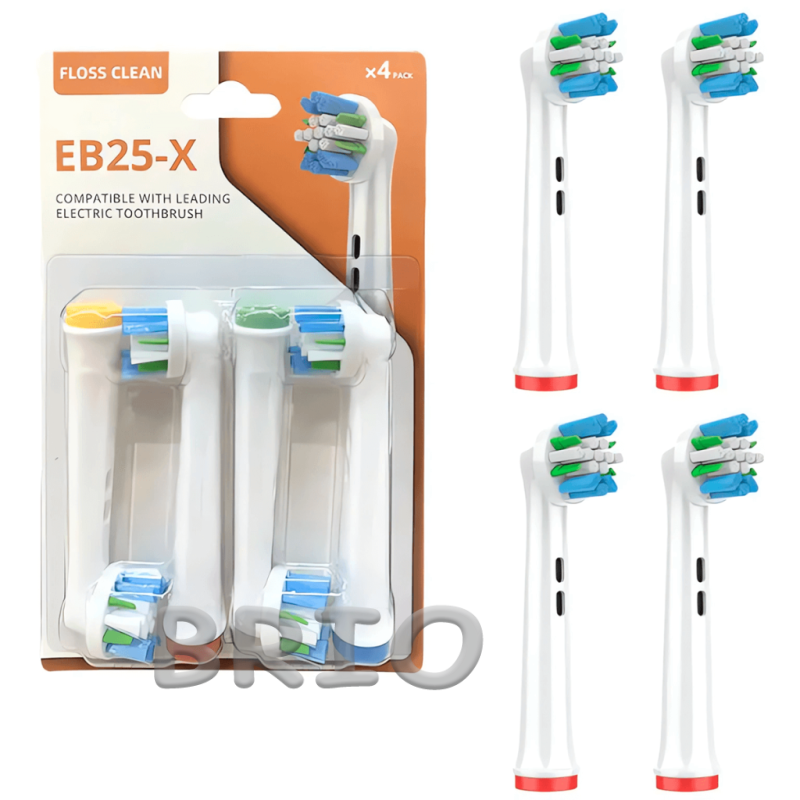 Змінні насадки EB50-X Cross Action, EB25-X Floss Action і EB20-X Precision Clean для зубної електрощітки Oral-B