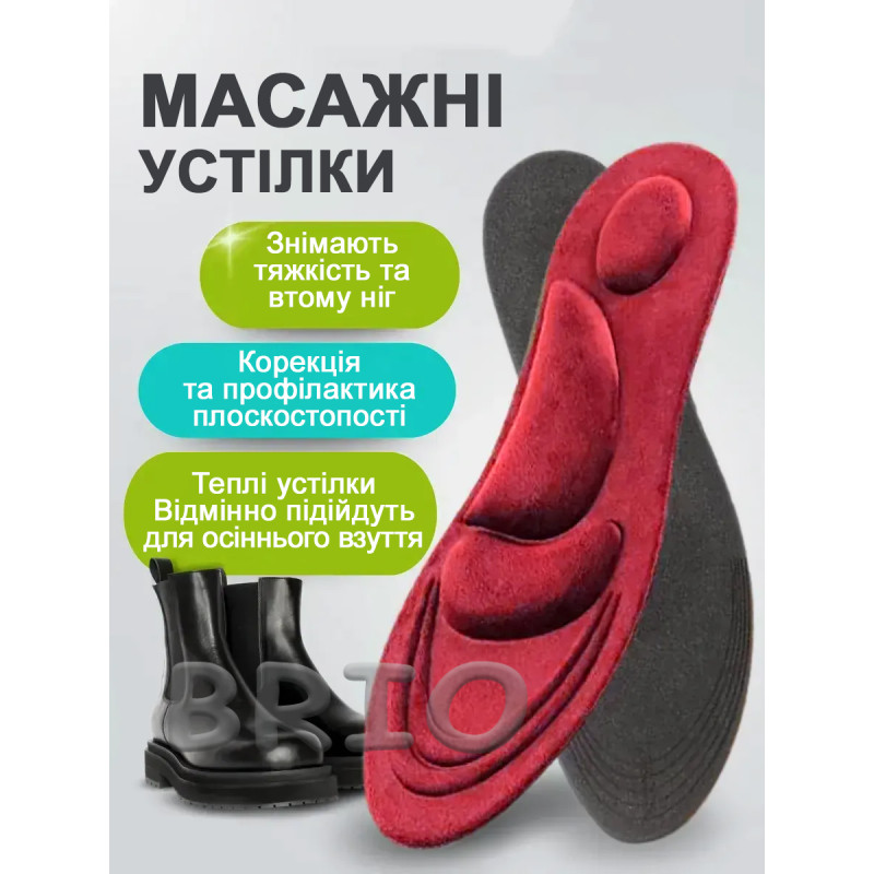 Теплі ортопедичні устілки для максимального комфорту 35-38