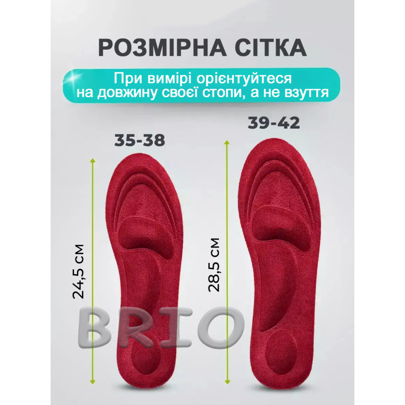 Теплі ортопедичні устілки для максимального комфорту 35-38
