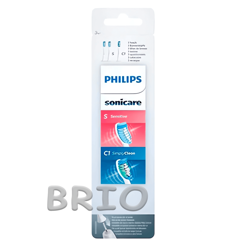Комплект насадок Philips Sonicare Simply Clean C1+ Sensitive HX6013 3 шт для щоденного догляду