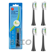 Відбілюючі змінні насадки HX664P для щіток Philips Sonicare, Optimal White, Чорні, 4 шт