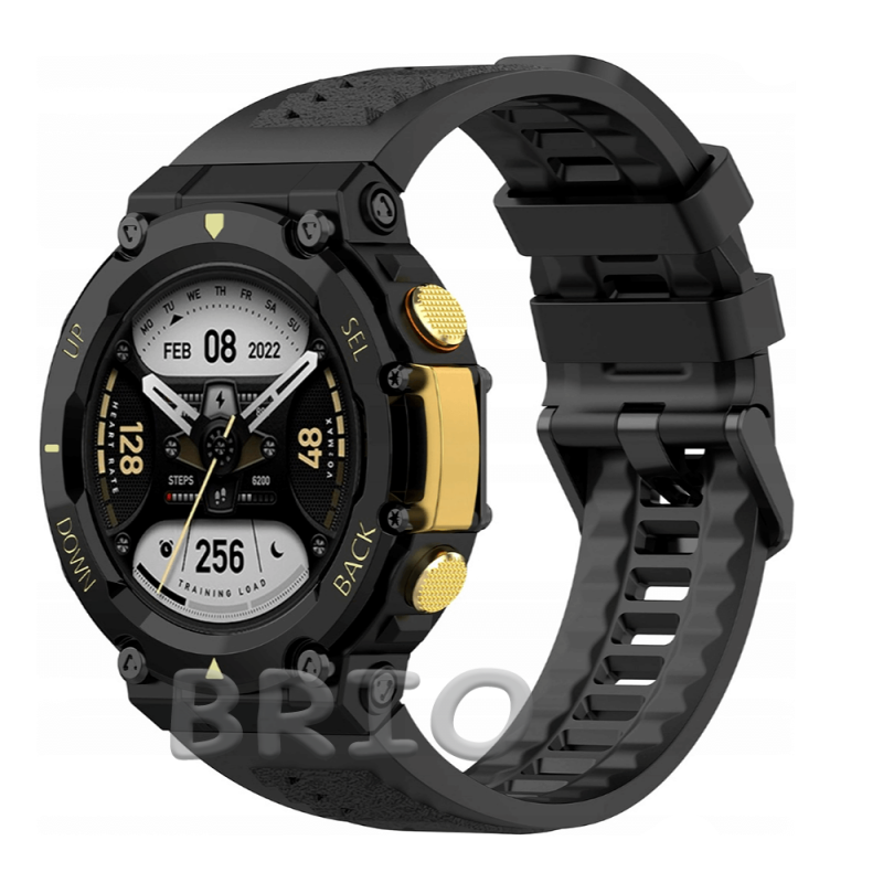 Ремінець для смарт-годинника Amazfit T-Rex 2 силіконовий з викруткою чорний