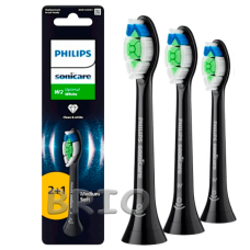Змінні насадки Philips Sonicare W2 Black (HX6063/88) для звукових щіток, 3 шт
