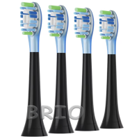 Насадки для електричної щітки Philips Sonicare C3 чорні змінні насадки набір 4 шт