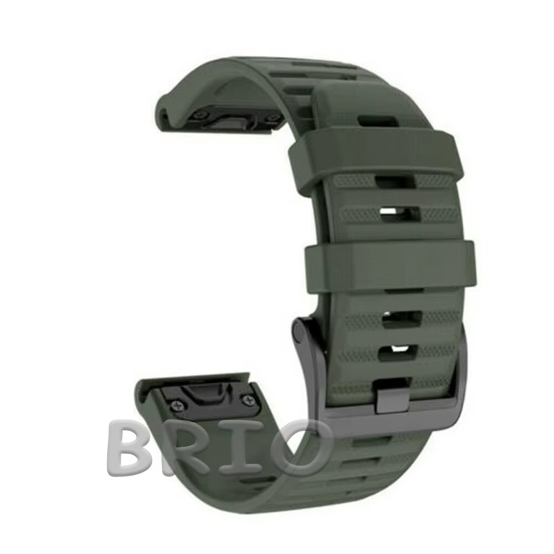 Силіконовий ремінець Quick Fit 22mm для Garmin Темно-зелений