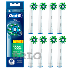 Насадки Oral-B Cross Action EB50 змінні набір 8 штук на електрощітку