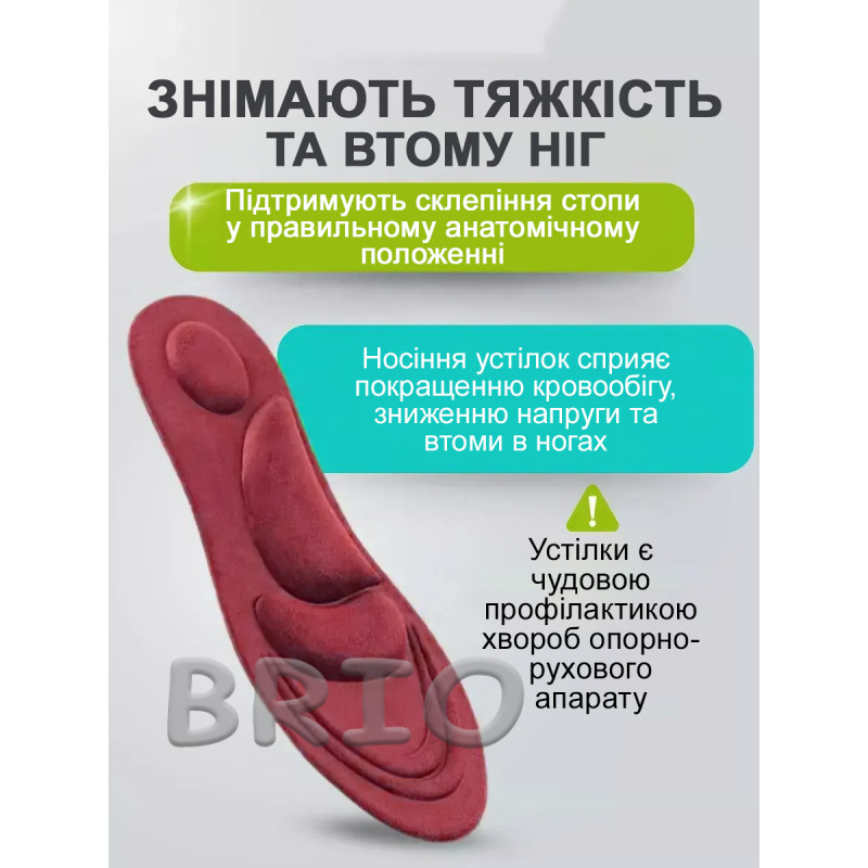 Теплі ортопедичні устілки для максимального комфорту 35-38