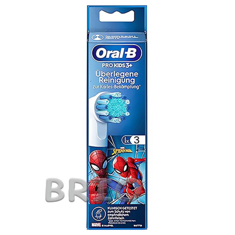 Дитячі насадки Oral-B SpiderMan Pro (3 шт) на зубну щітку D100 Kids