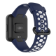 Спортивний перфорований ремінець для смарт-годинника Mi Watch Lite та Redmi Watch синій-білий