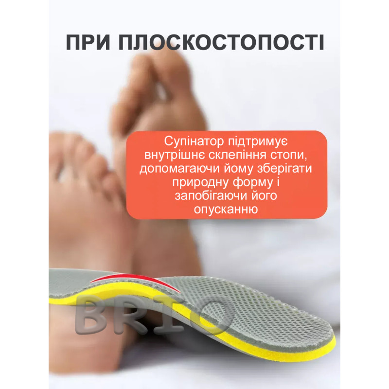 Каркасні ортопедичні устілки від плоскостопості та втоми універсальні 40-46