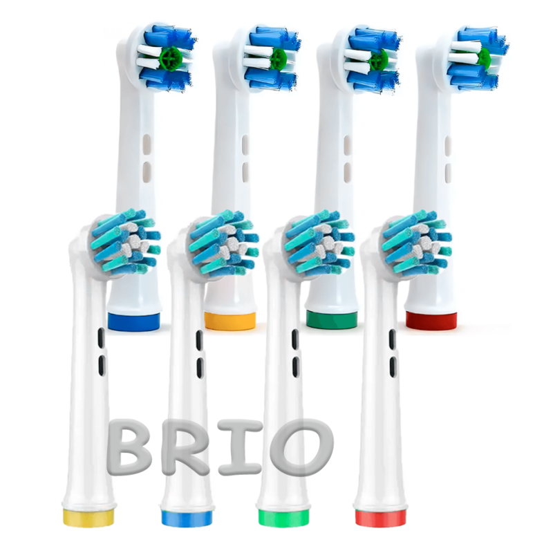 Комплект з 8 змінних насадок EB50-X Cross Action і EB18-X 3D White для електрощітки Oral-B Braun
