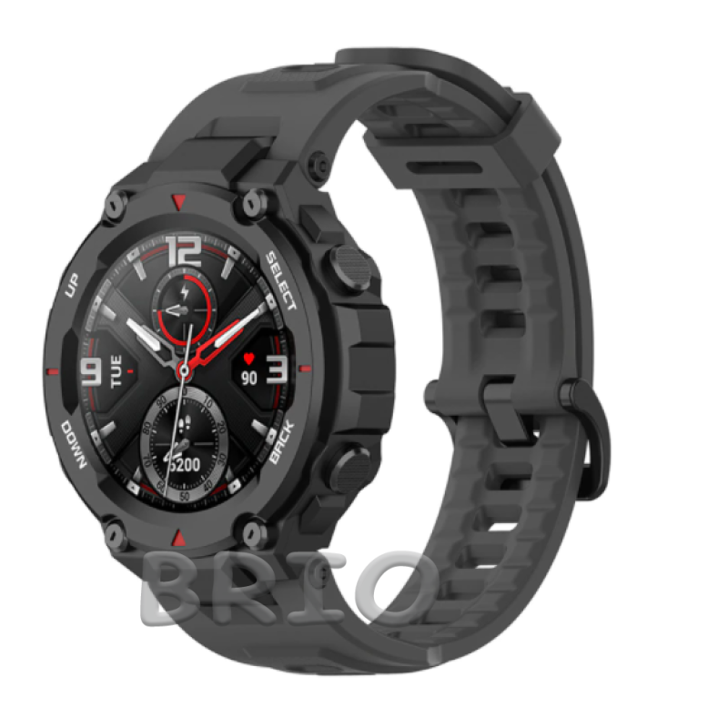 Ремінець силіконовий темно-сірий для Amazfit T-Rex та T-Rex Pro з викрутками