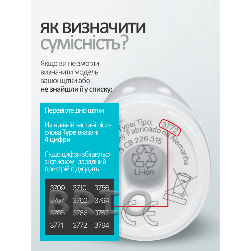 Зарядний пристрій Braun Oral-B Type 3757