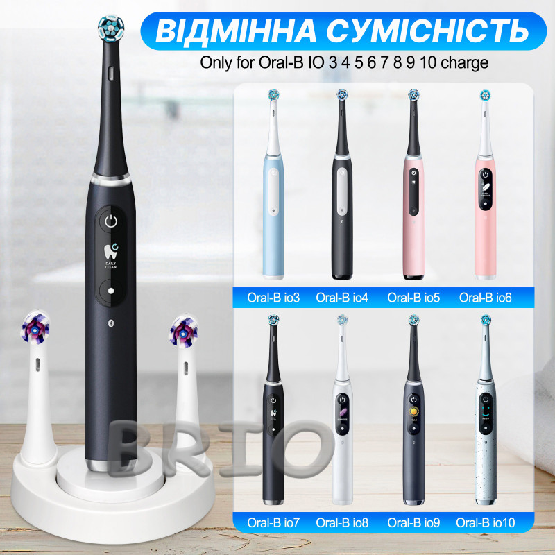 Компактна підставка-органайзер для зарядного блока Oral-B iO та 2-х насадок